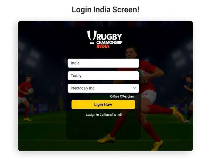 Rugby Championship India Login Screen